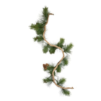 4' Un-Lit Pine Garland With Pinecones