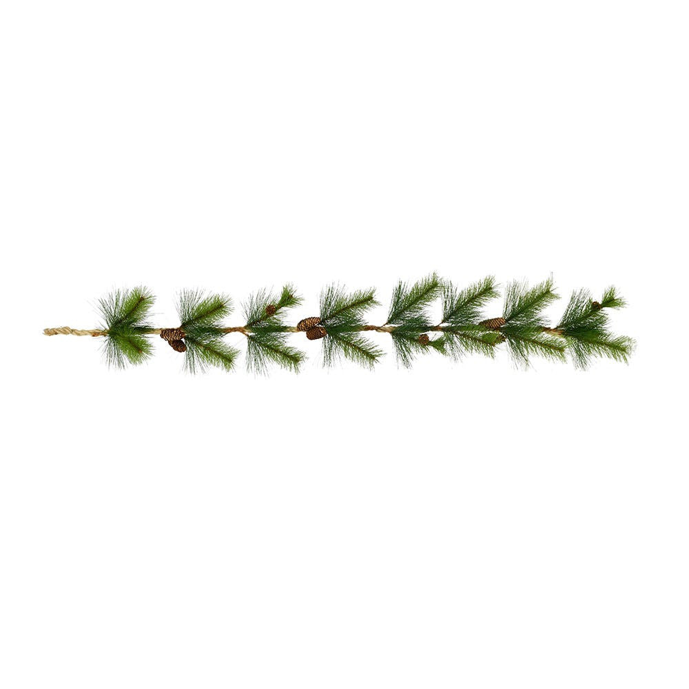 4' Un-Lit Pine Garland With Pinecones
