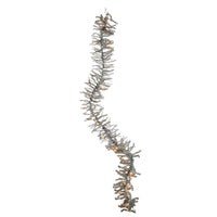 9' Pre-Lit Clear Incandescent Silver Ice Garland