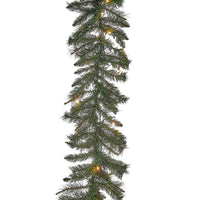 9' Pre-Lit Clear Incandescent Classic Green Garland