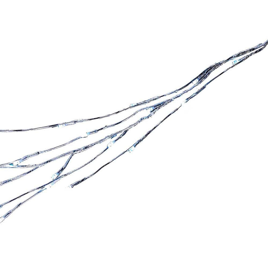 6' Pre-Lit Cool White LED Silver Bark Vine Garland