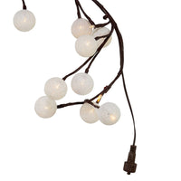 6' Pre-Lit Warm White LED Cotton Ball Light Brown Vine Garland
