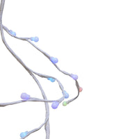 6' Pre-Lit Multicolor LED Gumball Light White Birch Vine Garland
