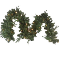 9' Pre-Lit Clear Incandescent Sierra Green Garland