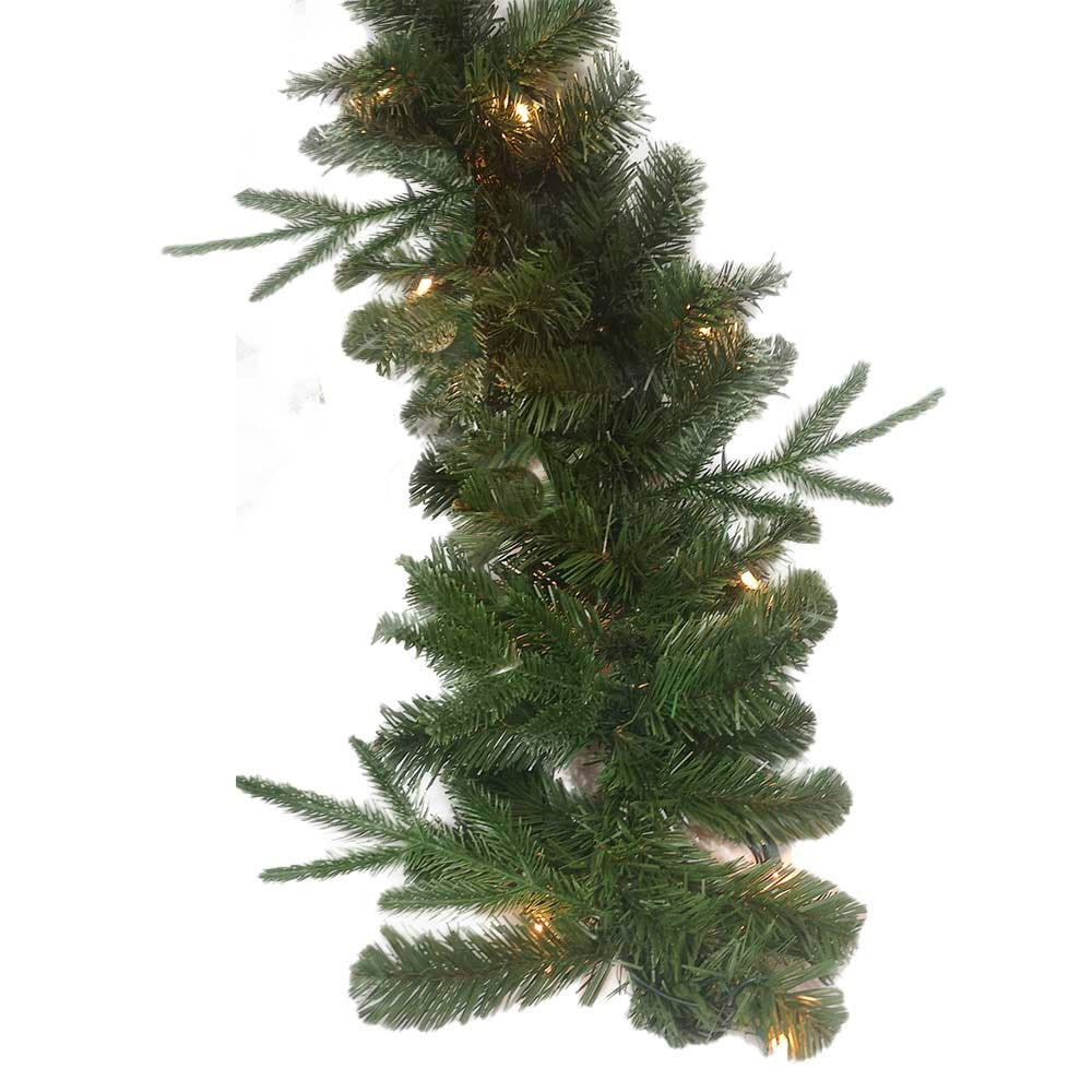 9' Pre-Lit Clear Incandescent Sierra Green Garland