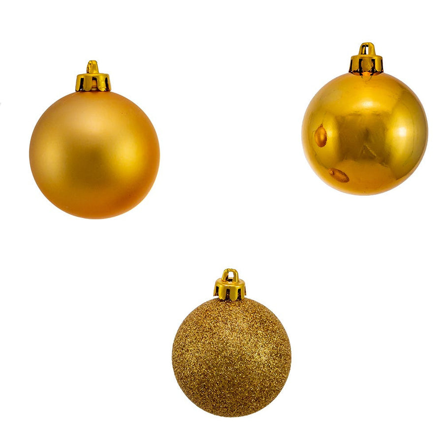 60MM Shatterproof Gold Ball Ornaments
