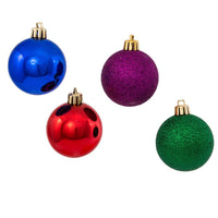 60MM Shatterproof Multicolored Ball Ornaments