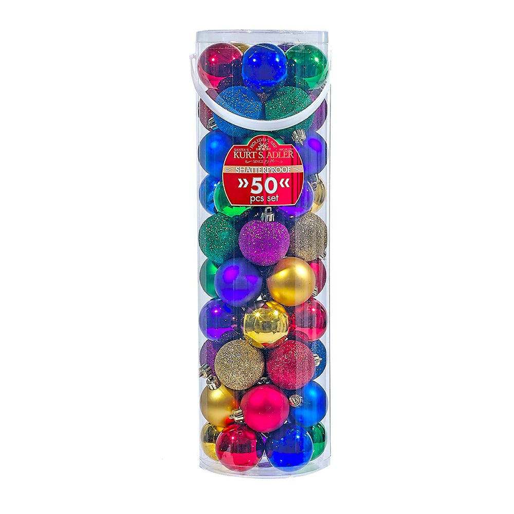 60MM Shatterproof Multicolored Ball Ornaments