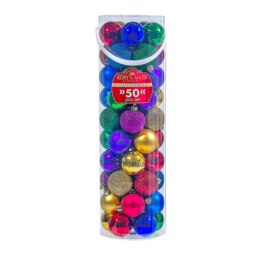 60MM Shatterproof Multicolored Ball Ornaments