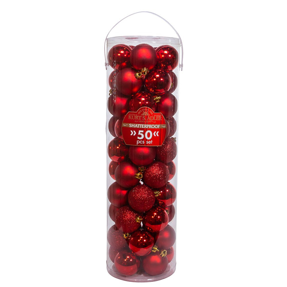 60MM Shatterproof Red Ball Ornaments