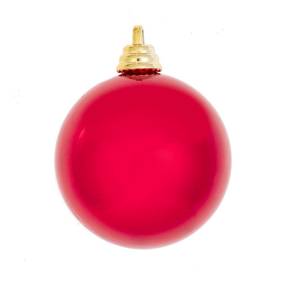 100MM Shatterproof Shiny Red Ball Ornament