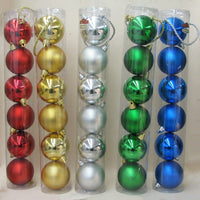 100MM Shatterproof Two-Tone Ball Ornaments