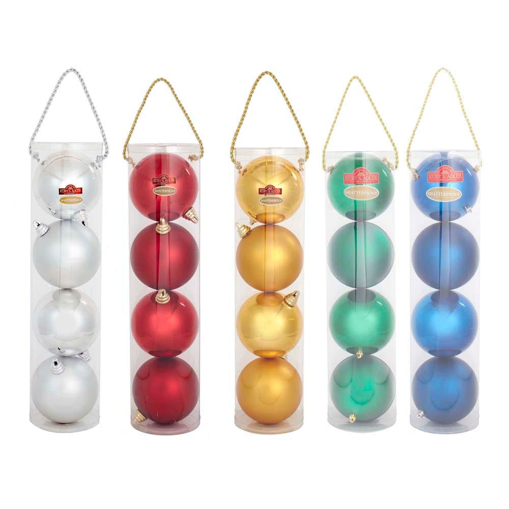 120MM Shatterproof Two-Tone Ball Ornaments