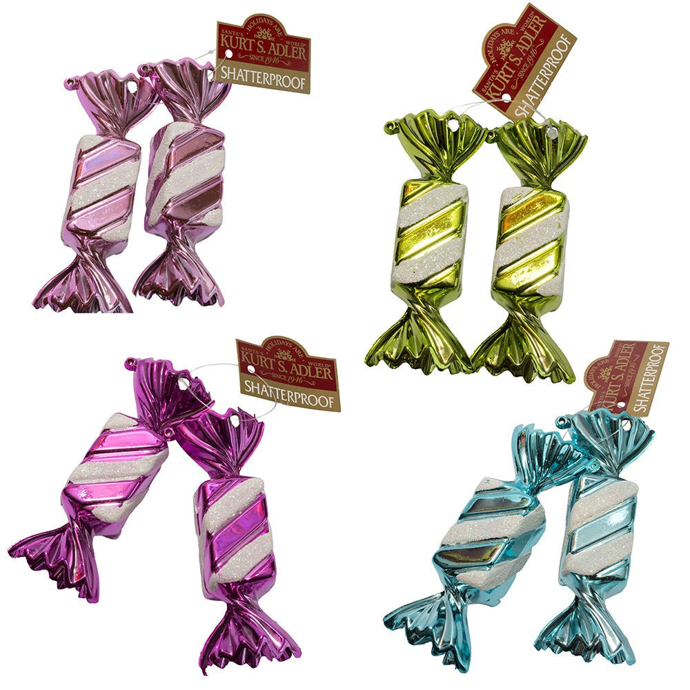 Shatterproof Candy Ornaments, 2-Piece Set