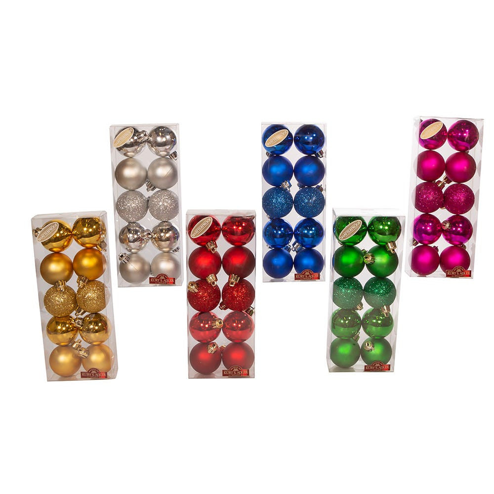 50MM Shatterproof Multicolored Ball Ornaments