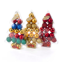 30MM Miniature Shatterproof Ball Ornaments, 17-Piece Box