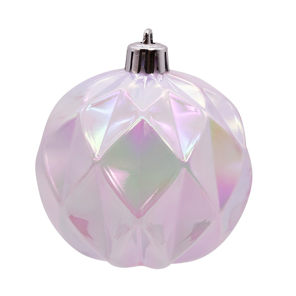 80MM Shatterproof Iridescent Concave Diamond Ball Ornaments