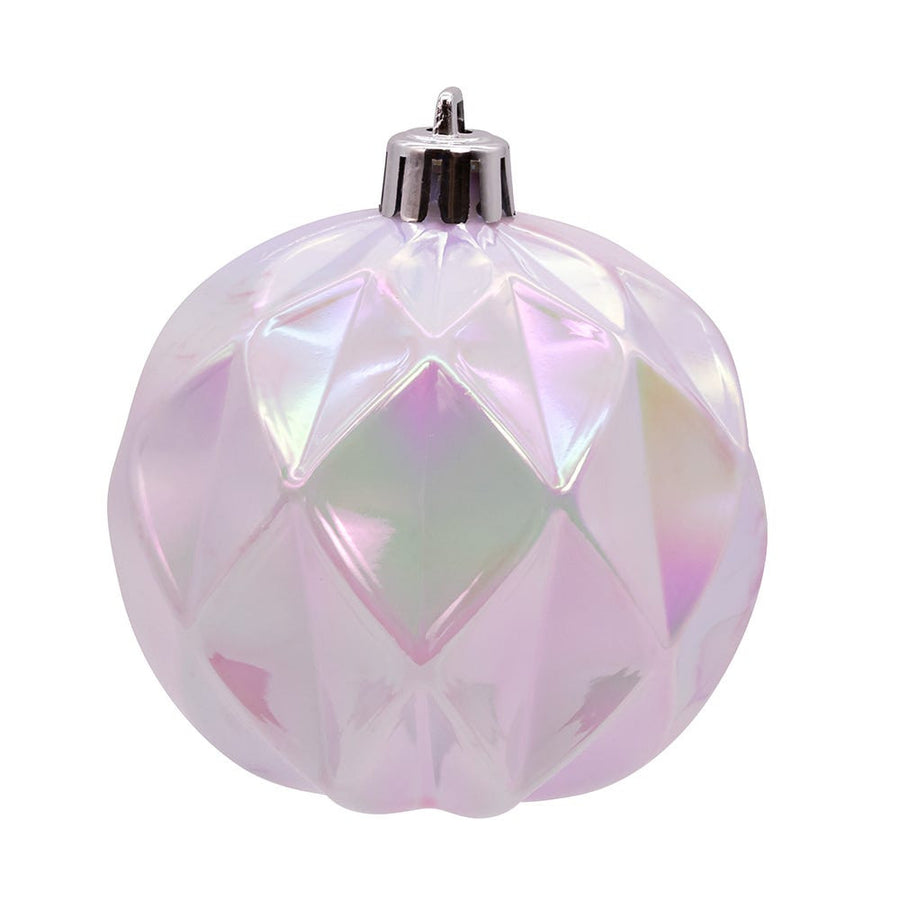 80MM Shatterproof Iridescent Concave Diamond Ball Ornaments