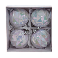 80MM Shatterproof Iridescent Concave Diamond Ball Ornaments
