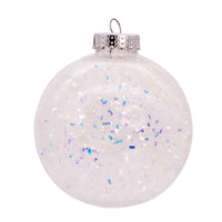 100MM Shatterproof Iridescent Glittered Ball Ornaments