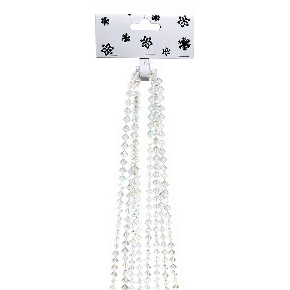 9' Iridescent Diamond Bead Garland
