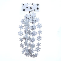 9' Glittered Snowflake Garland