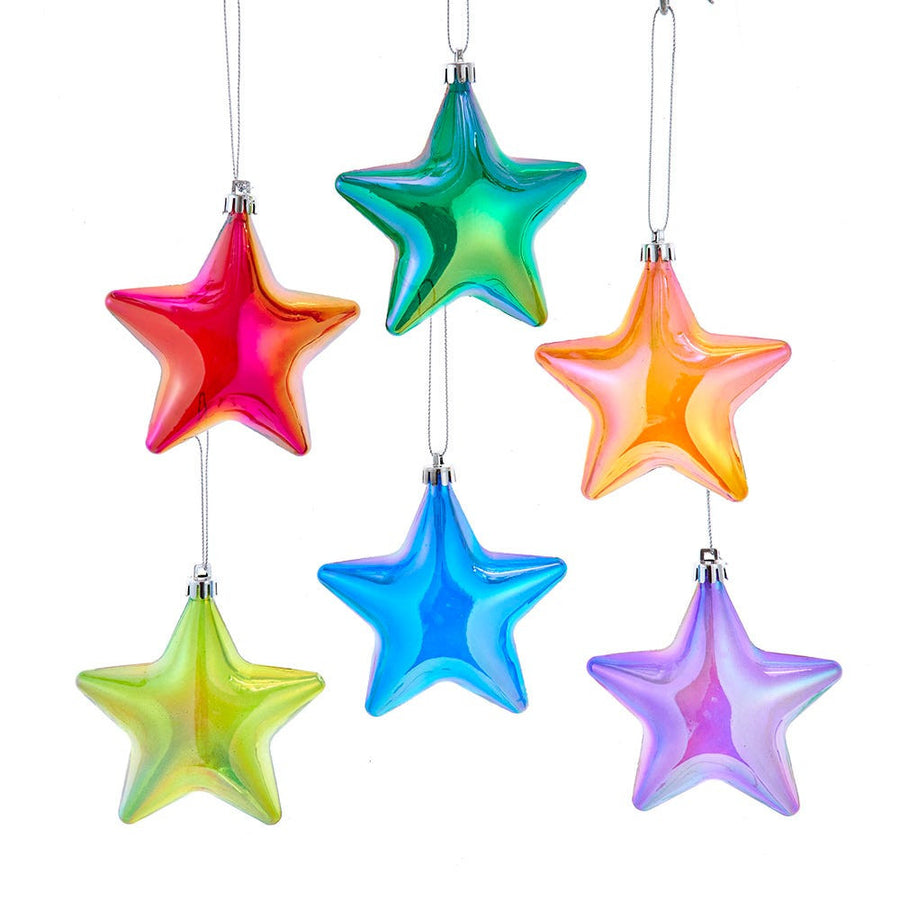 Transparent Iridescent Star Ornaments