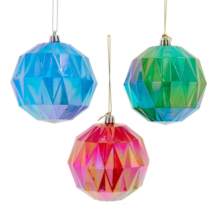 100MM Transparent Iridescent Triangle Ball Ornaments