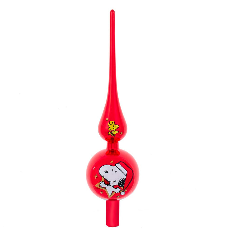12" Un-Lit Peanuts© Glass Snoopy Finial Treetop