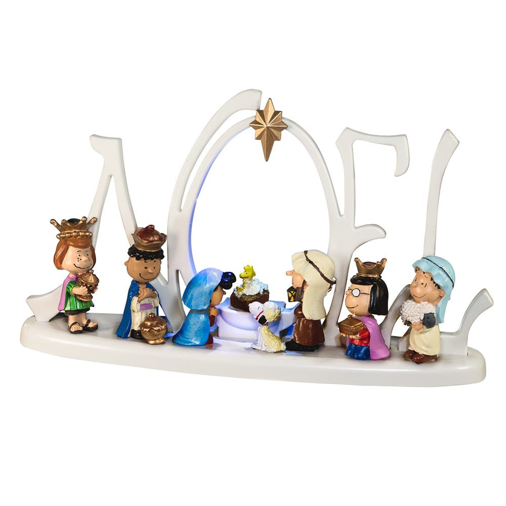 Peanuts© Battery-Operated LED Lighted Nativity Scene