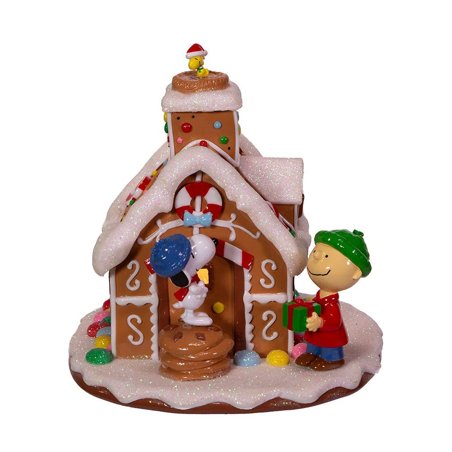 5.5" Peanuts© Battery-Operated LED Gingerbread House