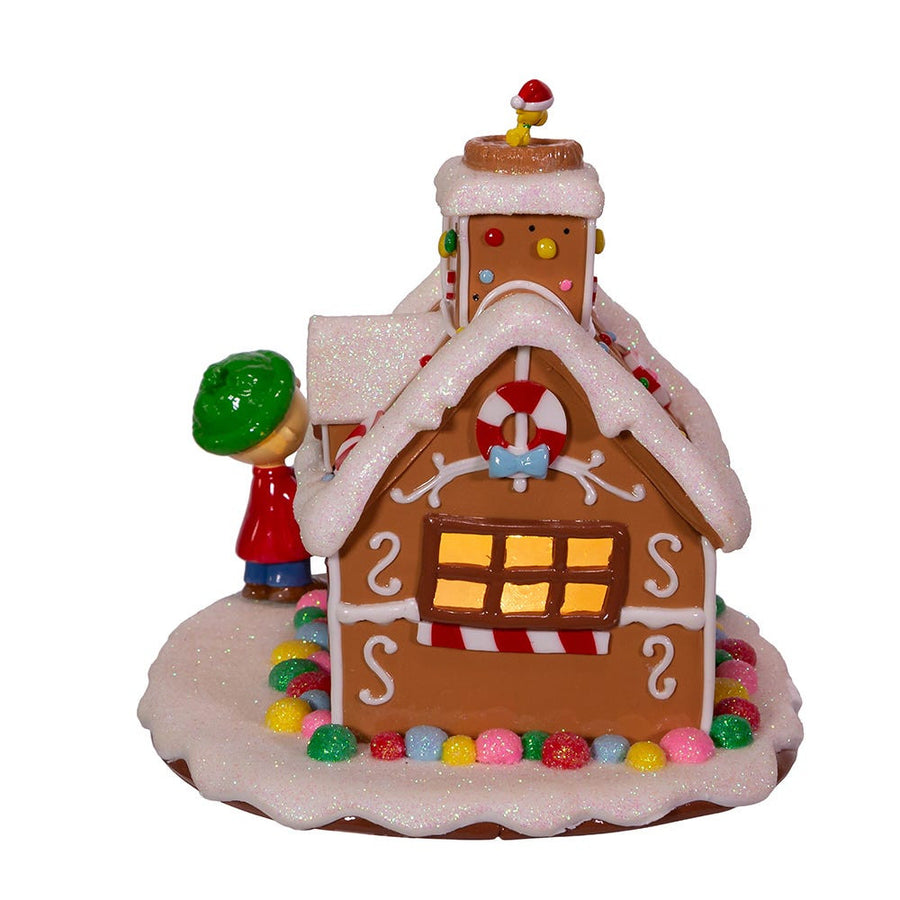 5.5" Peanuts© Battery-Operated LED Gingerbread House