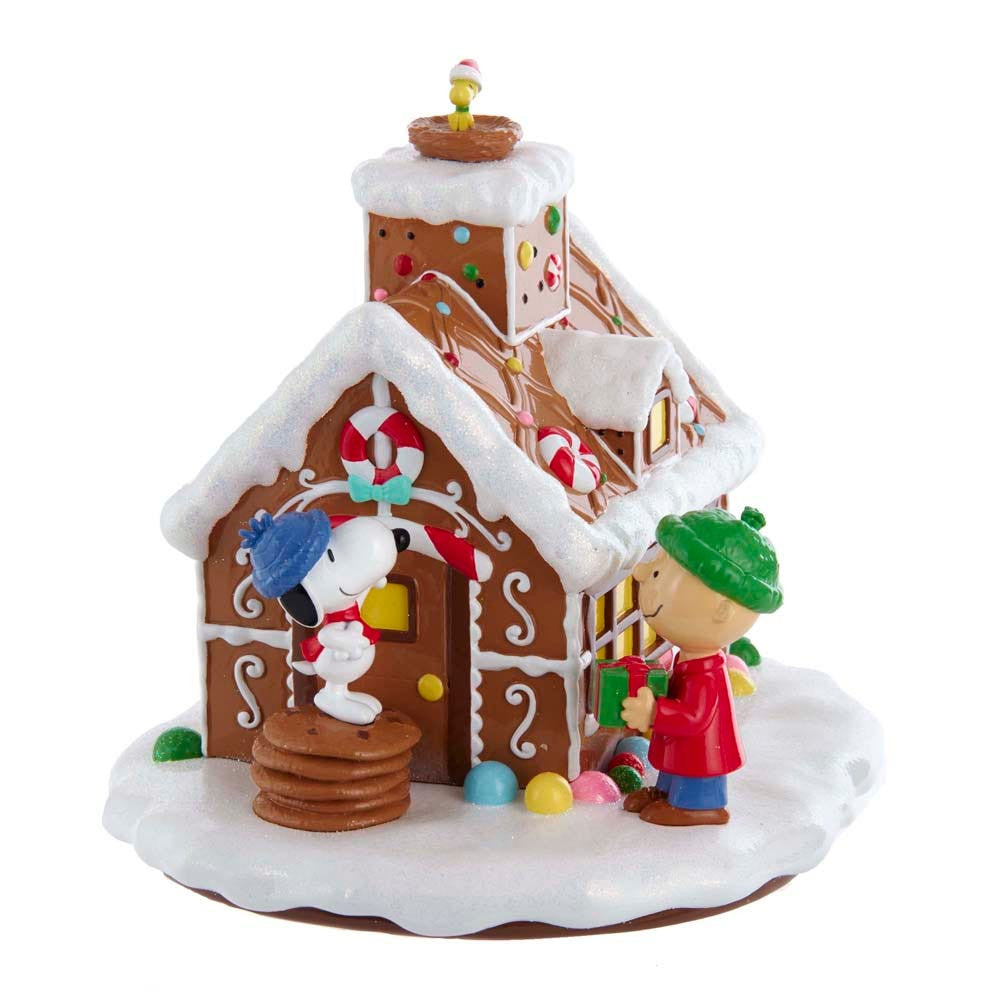 5.5" Peanuts© Battery-Operated LED Gingerbread House