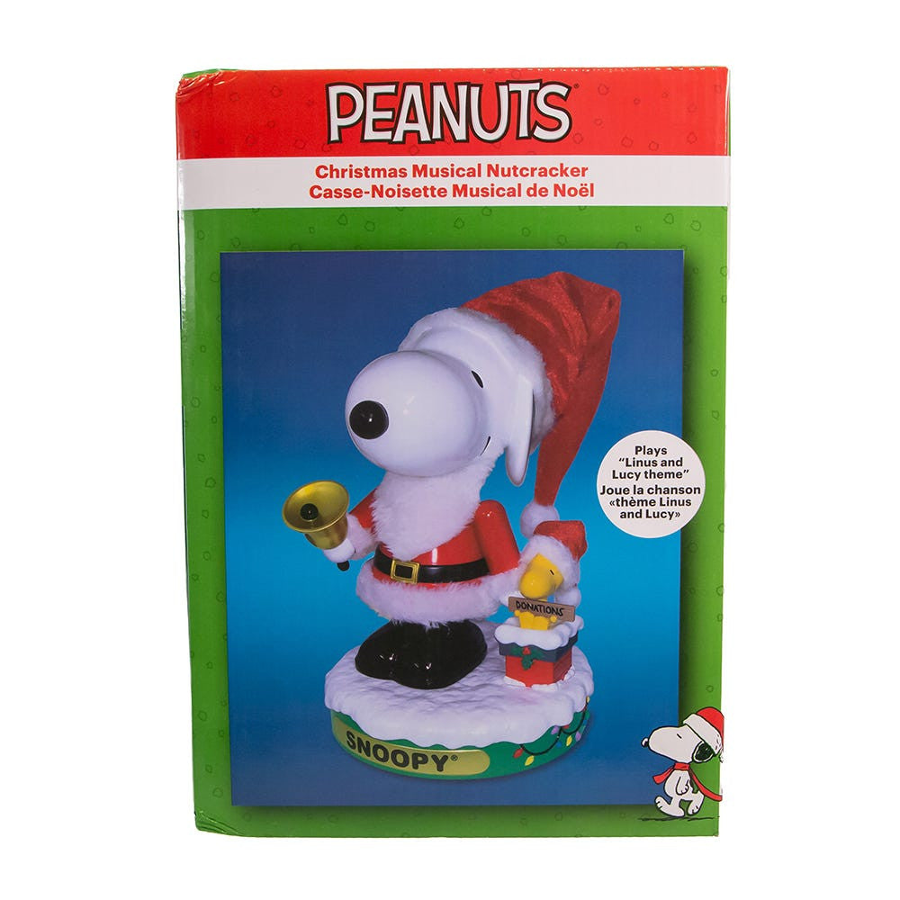 10" Peanuts© Battery Operated Snoopy Musical Nutcracker