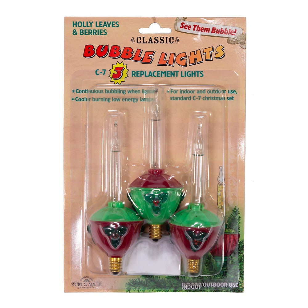 C7 3-Piece Bubble Light Replacement Bulbs For UL1963