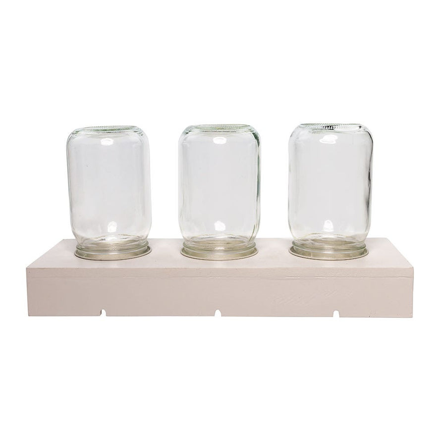 13" 3-Piece Mason Jar Fairy Light Display