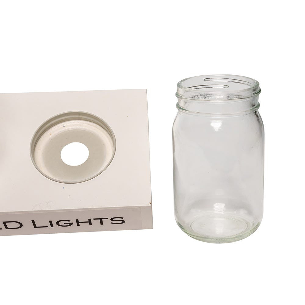 13" 3-Piece Mason Jar Fairy Light Display