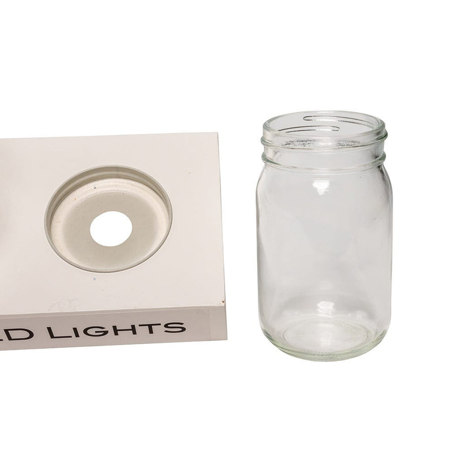13" 3-Piece Mason Jar Fairy Light Display