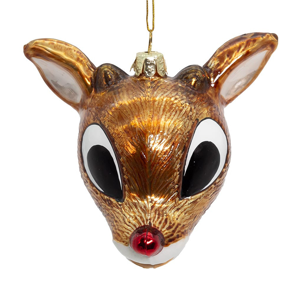 Rudolph The Red Nose Reindeer® Glass Rudolph Head Ornament