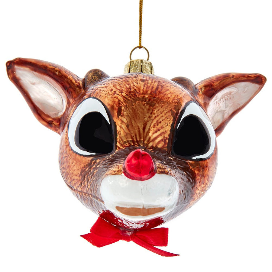 Rudolph The Red Nose Reindeer® Glass Rudolph Head Ornament