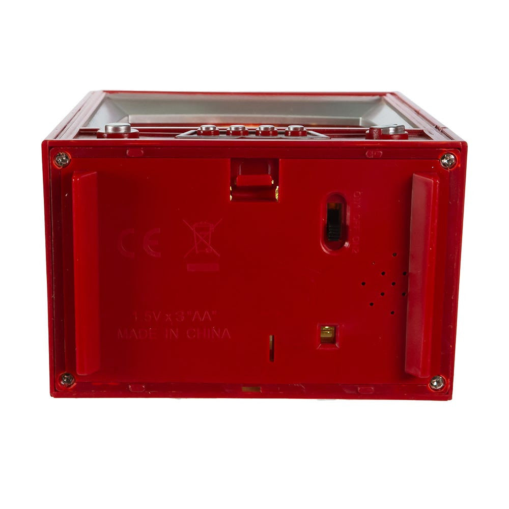 8.5" Rudolph The Red Nose Reindeer® and Santa Battery Operated LED Musical TV and Swirl Water Lantern