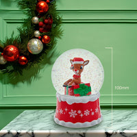 100MM Musical Rudolph The Red Nose Reindeer® In Present Water Globe