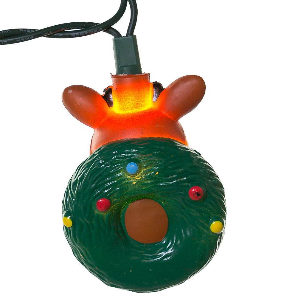 9' UL 10L Rudolph The Red Nose Reindeer® Wreath Light Set
