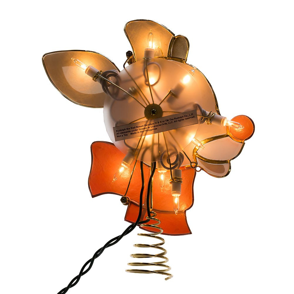 7" Rudolph The Red Nose Reindeer® Lighted Capiz Treetop