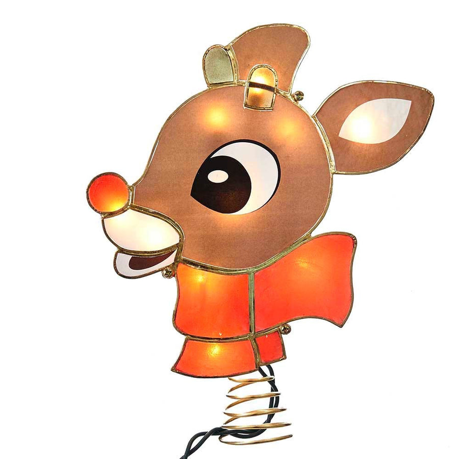 7" Rudolph The Red Nose Reindeer® Lighted Capiz Treetop