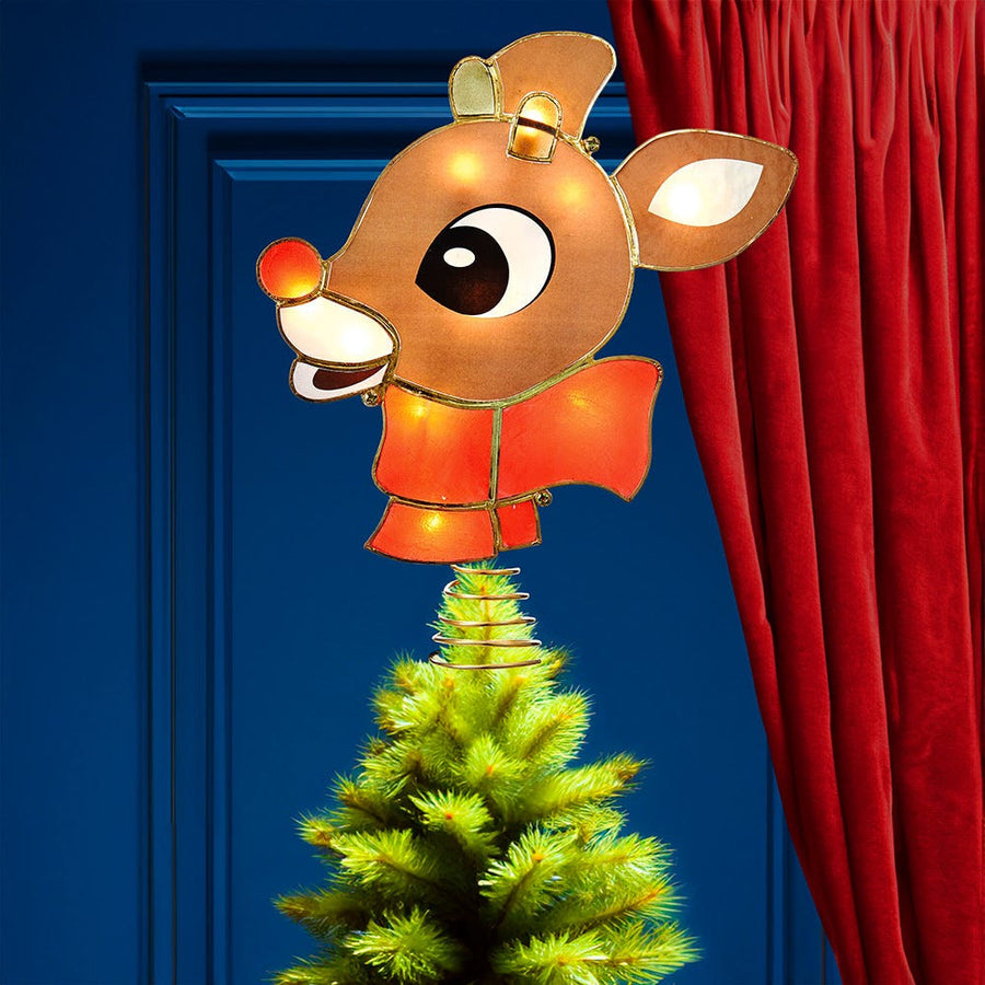 7" Rudolph The Red Nose Reindeer® Lighted Capiz Treetop