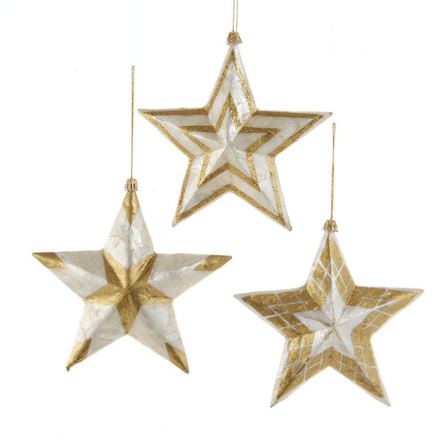 Laminated Capiz Star Ornaments