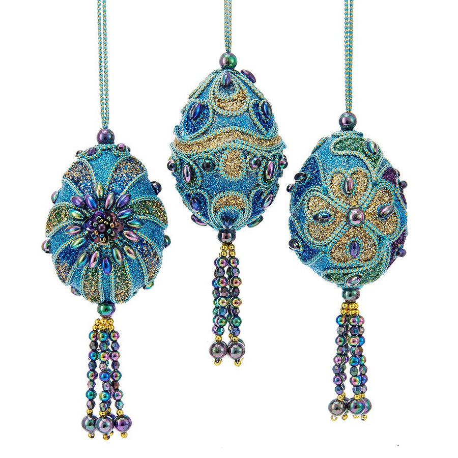 Peacock Miniature Egg Ornaments