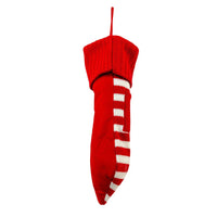 Red & White Knitted Deer Stocking