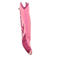 Pink Velvet & Metallic Cowboy Boot Stocking